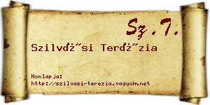 Szilvási Terézia névjegykártya