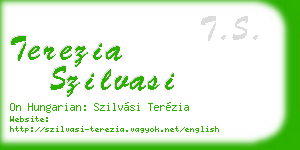 terezia szilvasi business card