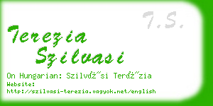 terezia szilvasi business card